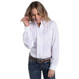 Just Country Womens Abbey Frills Full Button Workshirt WWLS2604