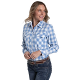 Just Country Womens Abbey Full Button Print Workshirt WWLS2632