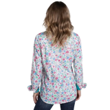 Just Country Womens Georgie Half Button Print Workshirt WWLS2634