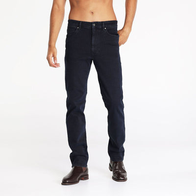 Wrangler Mens Classic Slim Straight Jean (Blue/Black)