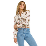 Wrangler Womens Western Snap Shirt-112367280