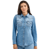 Wrangler Womens Western Snap Shirt-112367313