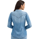 Wrangler Womens Western Snap Shirt-112367313