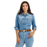 Wrangler Womens Western Snap Shirt-112367313