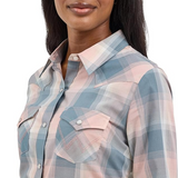 Wrangler Womens Western Snap Shirt-112367213