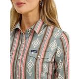Wrangler Womens Western Snap Shirt-112367279