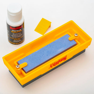 Smith's Combination Bench Stone Kit with Honing Solution