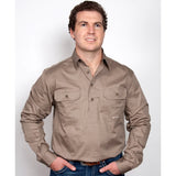 Just Country Men's Cameron Work shirt - Brown