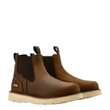 Ariat Mens Rebar Wedge Chelsea Waterproof Work Boot Distressed Brown-10061116
