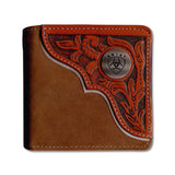 Ariat Bi Fold Wallet Brown/Tan - Tool Overlay