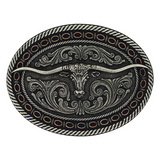 Western Attitude Buckle - Barbed Edge Longhorn