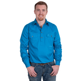Just Country Men's Cameron Work shirt - Blue Jewel