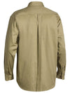 Bisley Mens Original Cotton Drill Full Button Long Sleeve Shirt (Khaki)