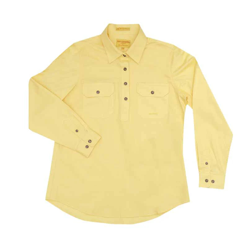 Just Country Women's Jahna Long Sleeve Work Shirt - Butter