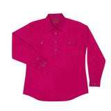 Just Country Women's Jahna Long Sleeve Work Shirt - Magenta