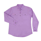 Just Country Women's Jahna Long Sleeve Work Shirt - Orchid