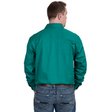 Just Country Men's Cameron Work shirt - Dark Green