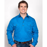 Just Country Men's Cameron Work shirt - Blue Jewel