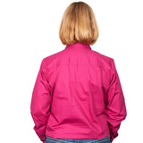 Just Country Women's Jahna Long Sleeve Work Shirt - Magenta