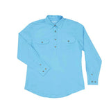 Just Country Women's Jahna Long Sleeve Work Shirt - Sky