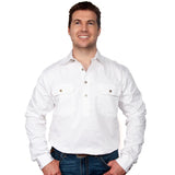 Just Country Men's Cameron Work shirt - White