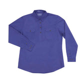 Just Country Women's Jahna Long Sleeve Work Shirt - Blue