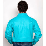 Just Country Mens Cameron Workshirt - Turquoise