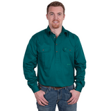 Just Country Men's Cameron Work shirt - Forest Green