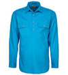 Ritemate Pilbara Mens Closed Front Long Sleeve Work Shirt (Azure)