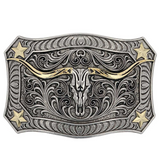 Montana Attitude Buckle - Longhorn Crest