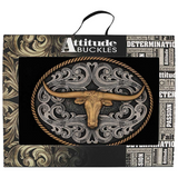 Montana Attitude Buckle - Longhorn