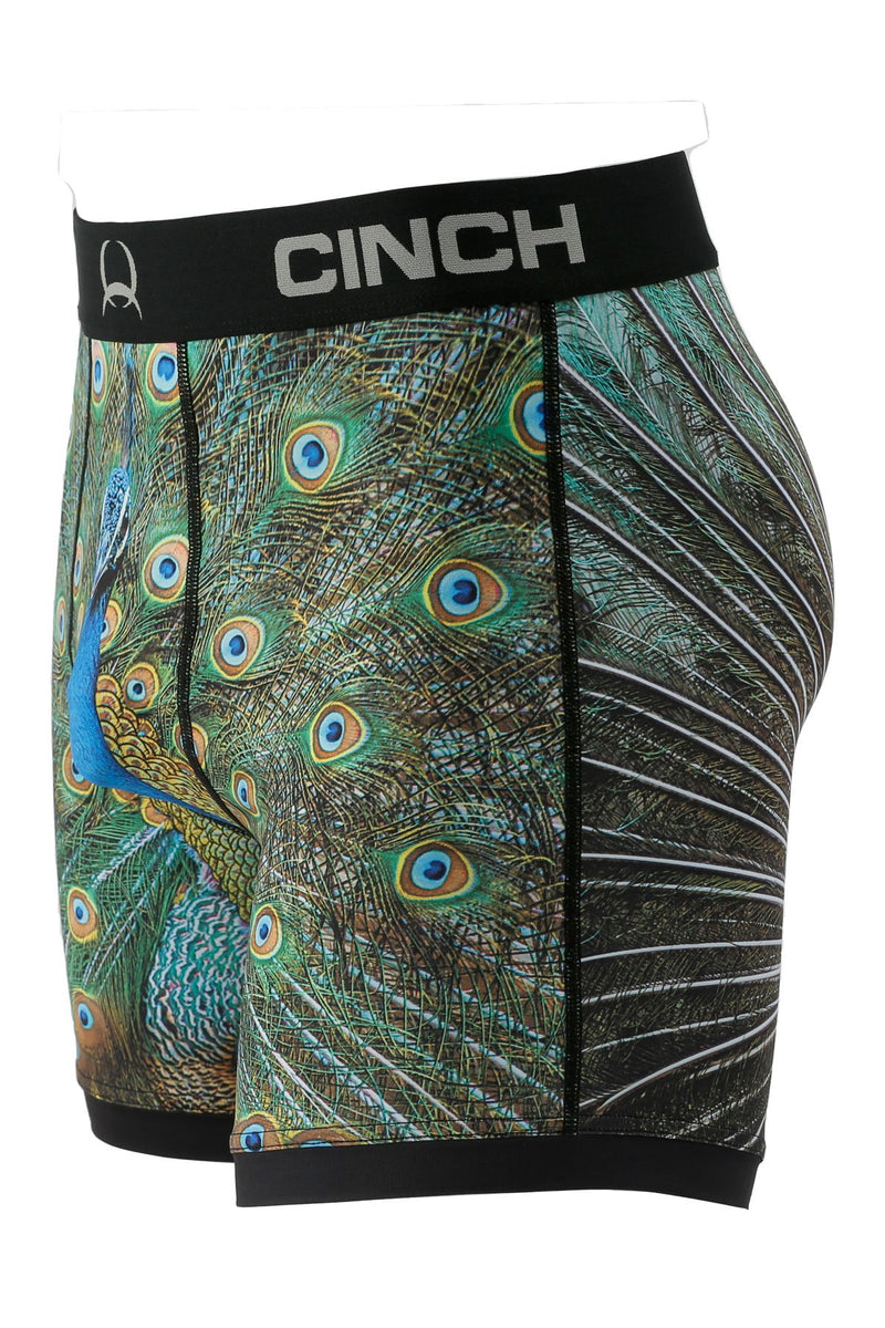 Cinch Mens 6" Peacock Boxer Briefs (Multi)