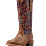 Ariat Womens Showdown Western Boot - Dark Tan/Vino