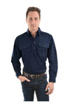 Thomas Cook Heavy Drill Closed Front Work Shirt (Navy)