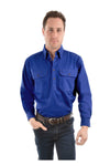 Thomas Cook Heavy Drill Closed Front Work Shirt (Cobalt)