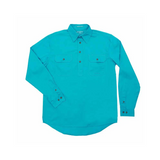 Just Country Mens Cameron Workshirt - Turquoise