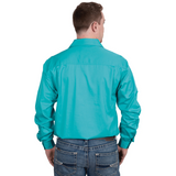 Just Country Mens Cameron Workshirt - Turquoise