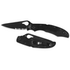 Spyderco Cara Cara 2 Black Blade/Black SS Handle Combo Blade Knife