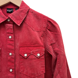 Cruel Girl Ladies Snap Front Shirt - Red