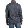 Cinch Mens Half Zip Sweater (Blue)