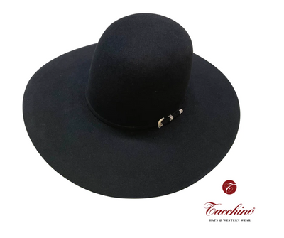 Tacchino 10X Open Crown Felt Hat (Black)